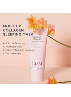 LISM Moist Up Collagen Sleeping Face Mask, Skincare Hydrating, Brightening Sleep Mask For Overnight Face Cream With Vitamin E, Face Masks For Skin Care, Anti Aging Moisture 50ML,1.69fl.oz  - Image 3