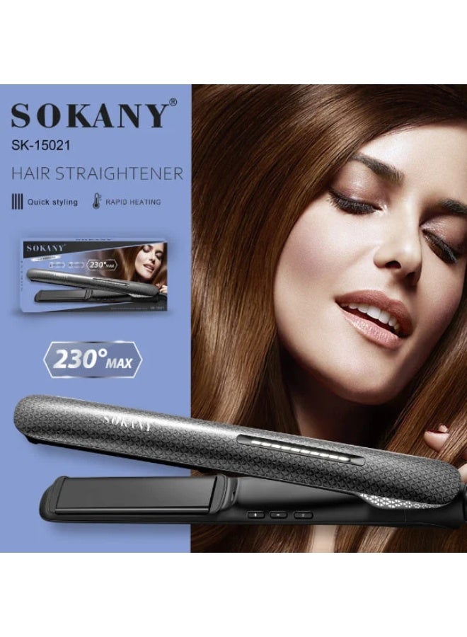 Sokany SK-15021 Professional Hair Straightening Device – Ceramic Plates – Up to 230°C - Image 2