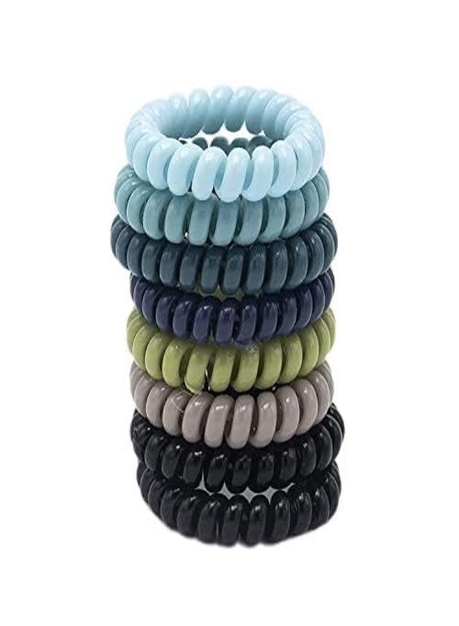 Minta Metallic color Spiral Hair Ties No crease Curly hair scrunchies Phone Cord Traceless Hair Rubber Bands Suitable for All Hair Types, 3 clolrs 12pcs - Image 1
