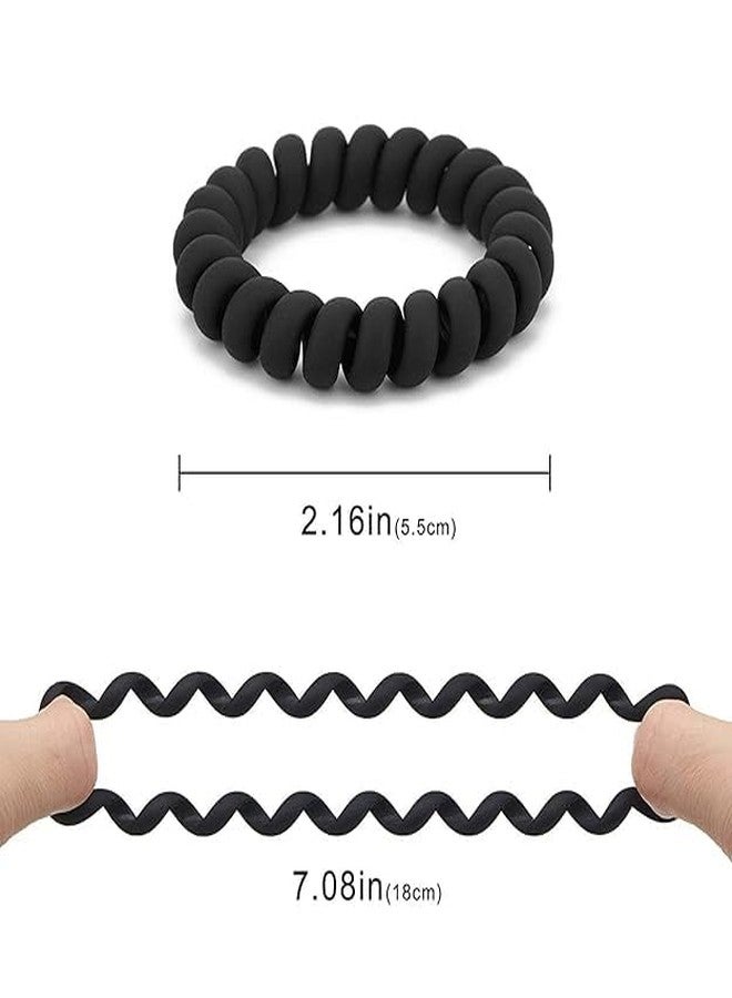 Minta Metallic color Spiral Hair Ties No crease Curly hair scrunchies Phone Cord Traceless Hair Rubber Bands Suitable for All Hair Types, 3 clolrs 12pcs - Image 5