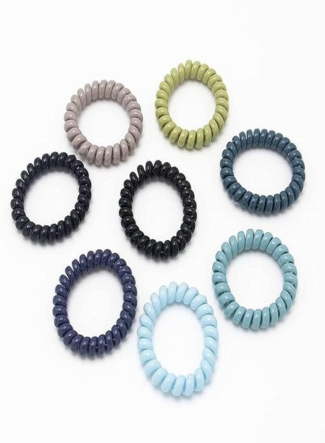 Minta Metallic color Spiral Hair Ties No crease Curly hair scrunchies Phone Cord Traceless Hair Rubber Bands Suitable for All Hair Types, 3 clolrs 12pcs - Image 2