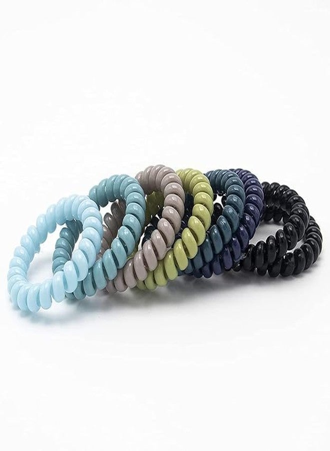 Minta Metallic color Spiral Hair Ties No crease Curly hair scrunchies Phone Cord Traceless Hair Rubber Bands Suitable for All Hair Types, 3 clolrs 12pcs - Image 3