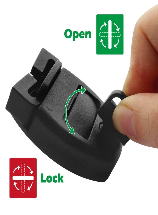 ZOMOFEW 4 Sets Spa Hot Tub Cover Clips Latch Replacement Kit,Hot Tub Cover Latches Clip Lock for Cover Straps with Keys,Hardware Accessories for Spa Cover Straps (Black) - Image 3