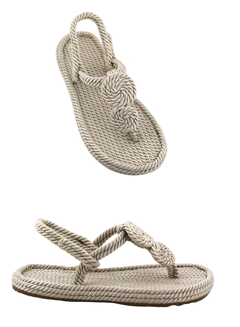 Mumka Rope Sandals Nomads Circle - Ivory White - Image 3