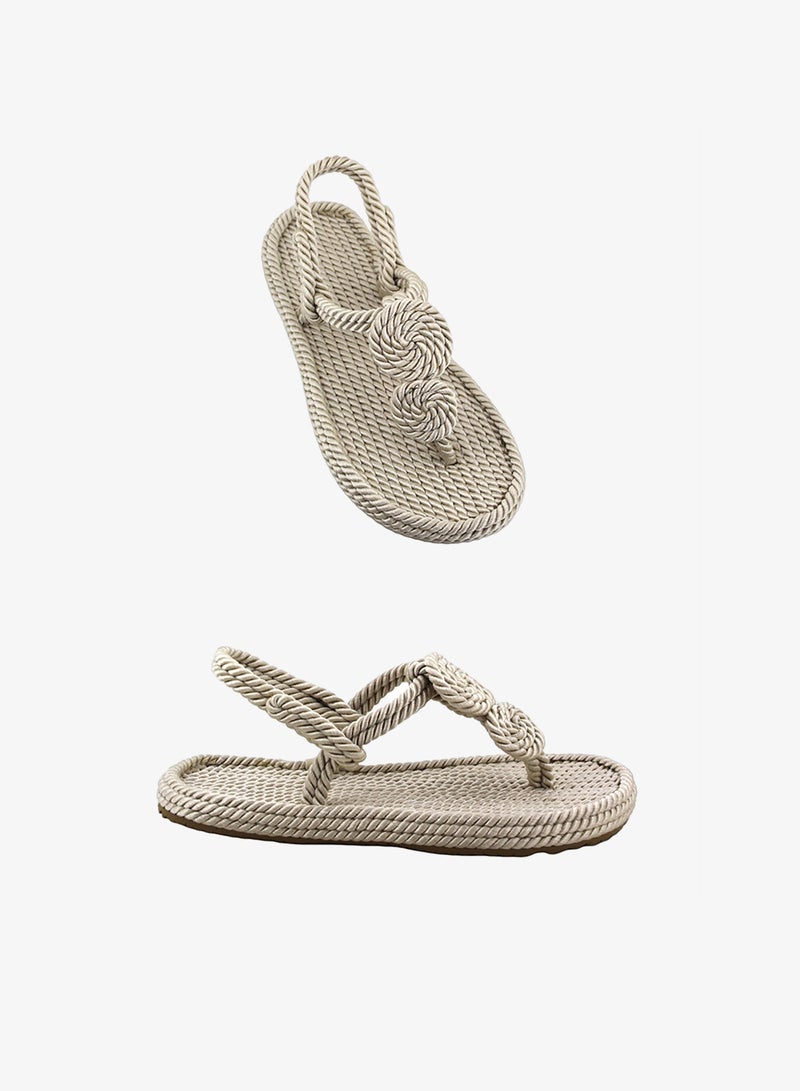 Mumka Rope Sandals Nomads Circle - Ivory White - Image 3