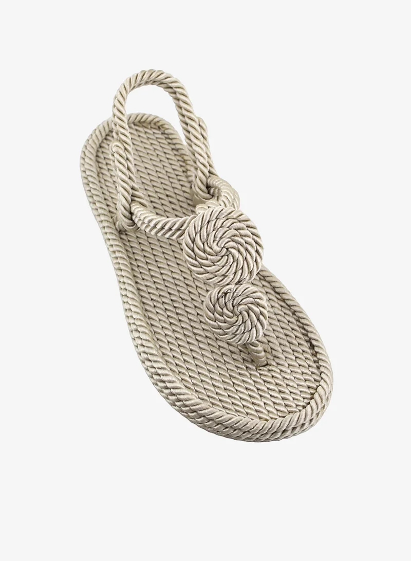 Mumka Rope Sandals Nomads Circle - Ivory White