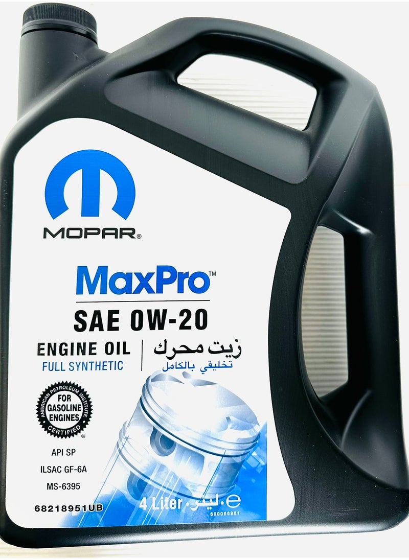 Mopar - 0W20 Fully Synthetic Engine Oil 4Ltr - Image 1
