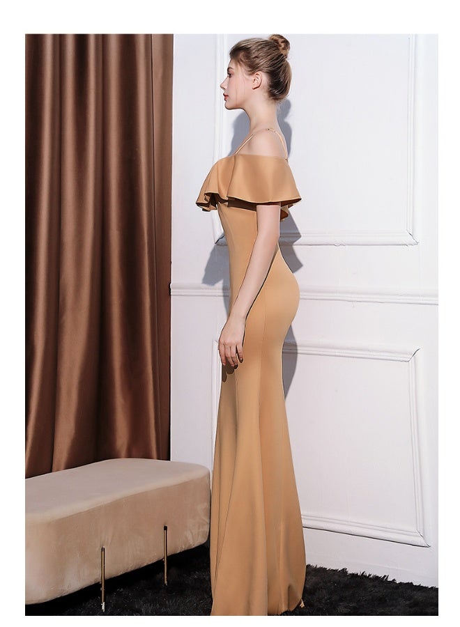 إسكدنيا فستان سهرة فرنسي فاخر ذات طابع أنيق - Image 3