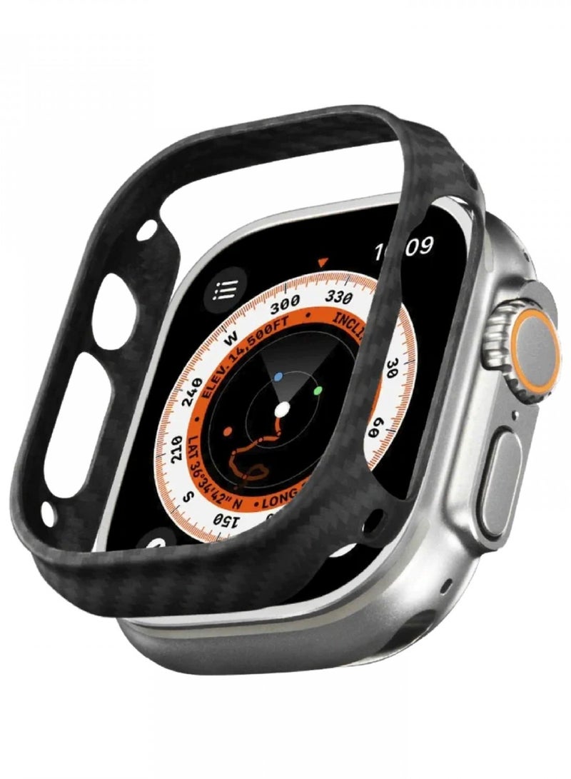 PITAKA Air Case for Apple Watch 49MM / Easy access to buttons and switches / Provides protection against scratches, drops, and bumps / Compatible with screen protectors less than 0.2mm thick - Black - Image 4