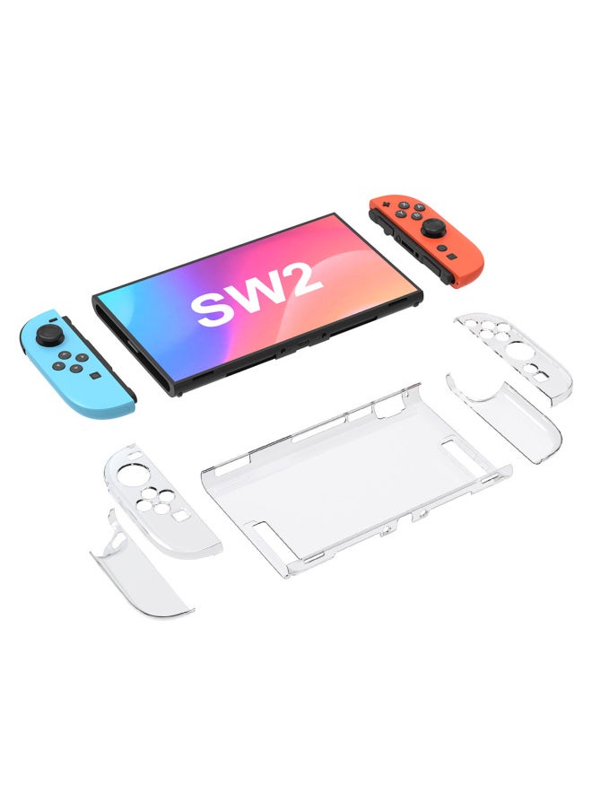 Generic SWITCH 2 Crystal Protection Box PC Thin Split Crystal Case Nintendo Host Transparent One-piece Protective Case-Product Color:Transparent-Model:sw2  - Image 2