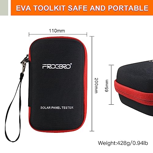 FrogBro مقياس الطاقة الشمسية FrogBro المحدث، مقياس متعدد الفولتية 1600 واط مع شاشة LCD فائقة الوضوح، أداة استكشاف الأخطاء في جهد الدائرة المفتوحة الذكية لاختبار الطاقة الشمسية (LCD 1600W) - Image 4