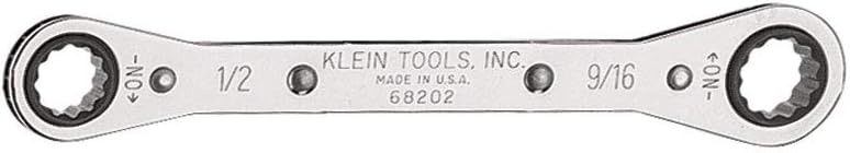 Klein Tools Ratcheting Box Wrench 1/2-Inch x 9/16-Inch - Image 1