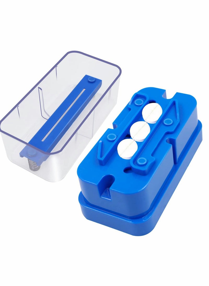 Small Pill Cutter, Splitter Cutter for or Large Pills, Cuts Vitamins Tablets, Portable Pretty Crusher Purse Pocket (Pill Blue) - Image 1