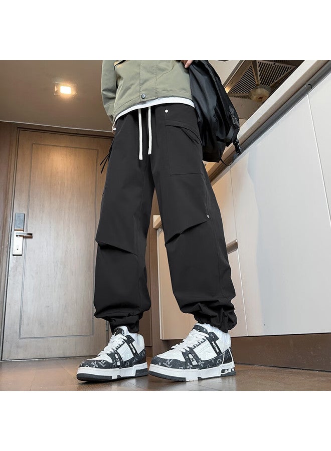 Dingfengbaoluo Casual Pants For Men, Spring And Summer Loose-fitting Trousers, Quick-dry Sports American-style Outdoor Cargo Pants, 2416 Black 3XL - Image 3