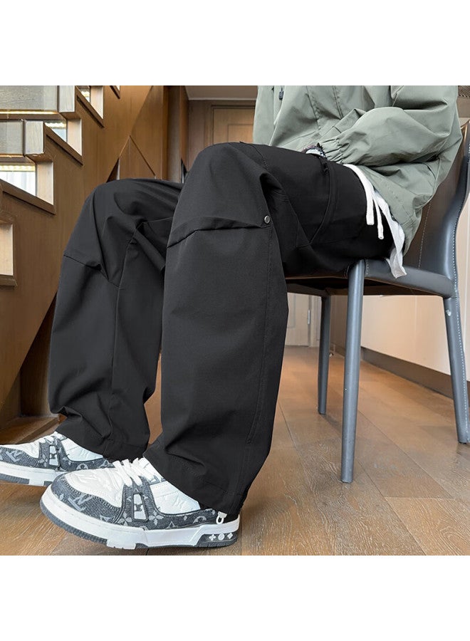 Dingfengbaoluo Casual Pants For Men, Spring And Summer Loose-fitting Trousers, Quick-dry Sports American-style Outdoor Cargo Pants, 2416 Black 3XL - Image 4