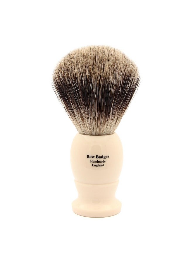 Edwin Jagger - 1Ej877 Medium Best Badger Shaving Brush, Imitation Ivory For Use With Shaving Cream Or Soap For Men - Image 1