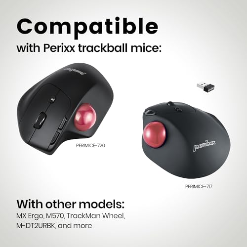 Perixx PERIPRO-303 1.34 Inches Trackball - Replacement Ball for M570, PERIMICE-517/520/717/720, and Other Compatible Trackball Mouse (Pink) - Image 4
