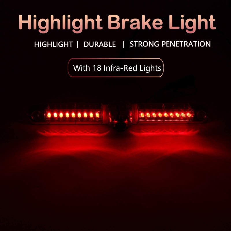 Anina Third Brake Light Backup Camera for Jayco Coachmen Freelander RV Trailer Camper Van, Universal 3rd Car Rear Light Mount Top Roof Lamp LED Reverse Parking Camera w/RCA Connector for Jeep Chevy - Image 3