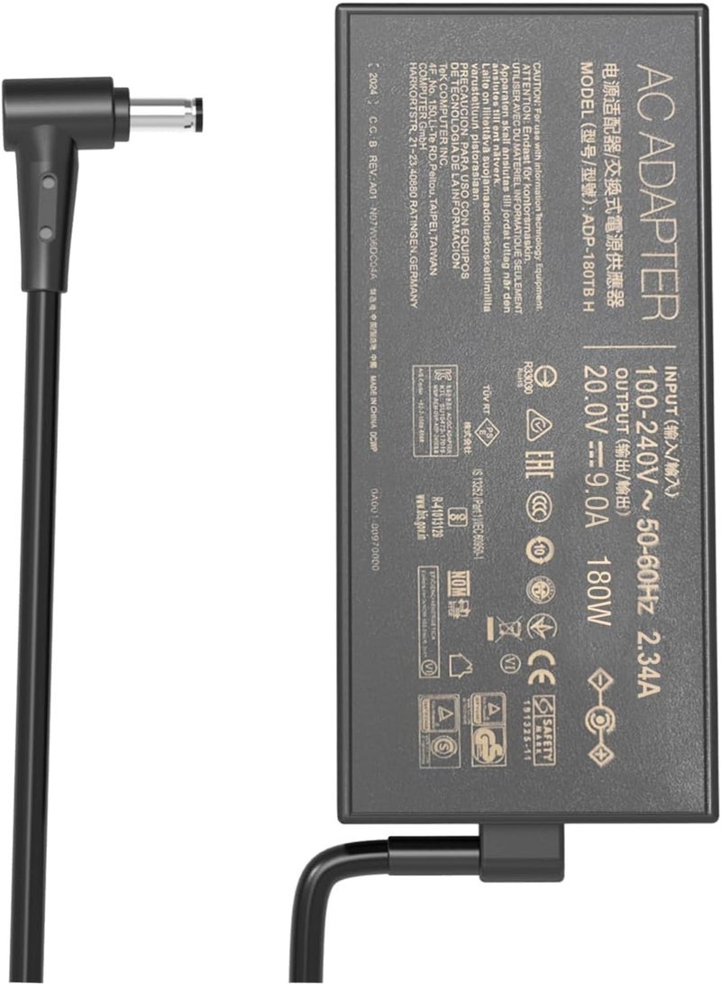 Terabyte شاحن 180 واط لجهاز Asus ROG متوافق مع Zephyrus G14 و G15 و F15 و F17 و GA401 و GA502 و FX506. - Image 2