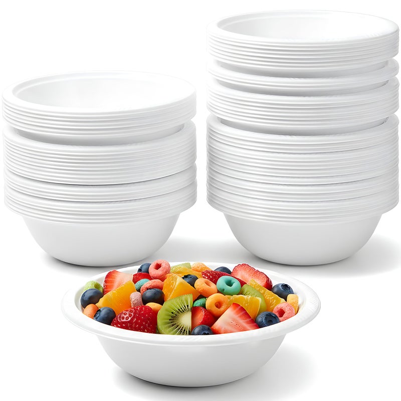 Party Dimensions Premium Heavyweight White Plastic Soup Bowls - 15 oz (Pack Of 100) - Durable & Reusable Bowls For Parties, Events & Everyday Use - Image 1