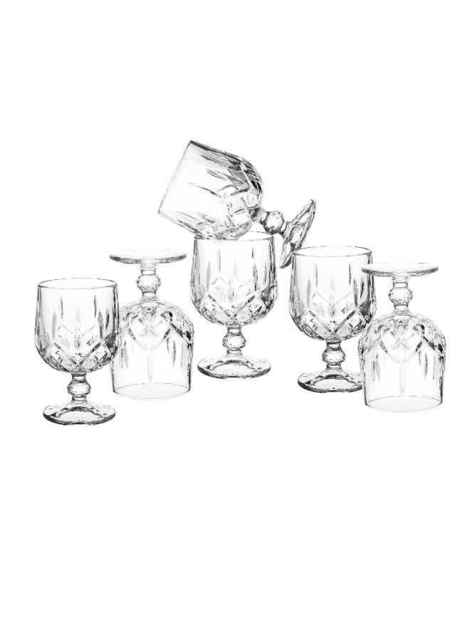 Delisoga Set of 6 Pure Glass Juice Glasses Clear 240 ml - Image 2