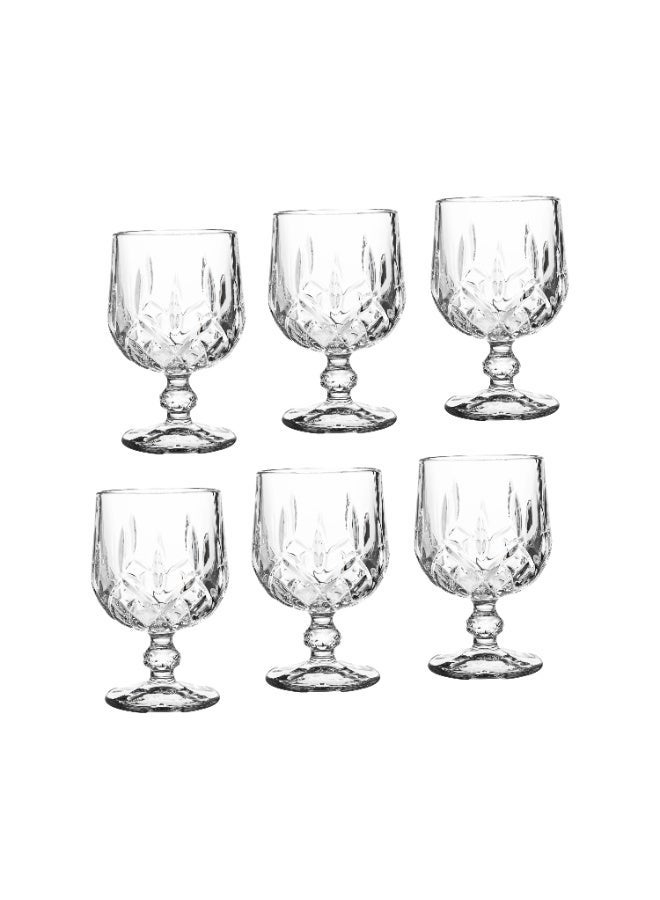 Delisoga Set of 6 Pure Glass Juice Glasses Clear 240 ml - Image 3