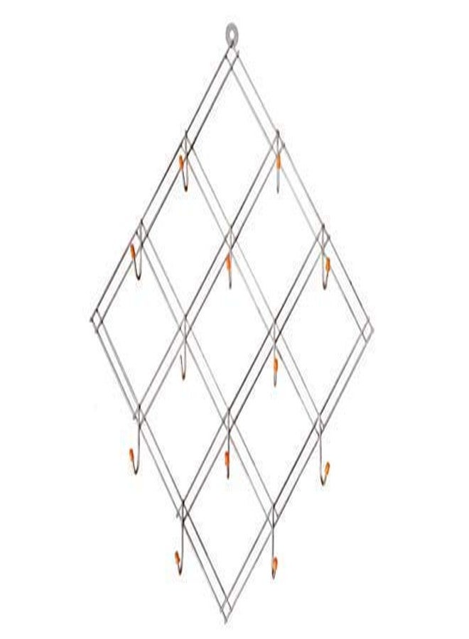 4EV7 Wall Mounted Kite‑Shape Stainless Steel Cup Stand | 12 x 12 Inch Coffee Mug Holder for Kitchen Wall | Rust‑Resistant Tea Cup Rack | Easy Clean & Space‑Saving Design - Image 1