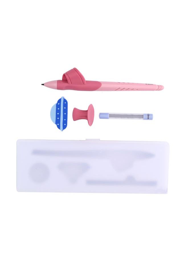 Thoraya - Mechanical Pencil 0.5mm Ergonomic Grip Posture Correction 3 Fingers Positioning Lead Pencil for Kids StudentsPink - Image 1
