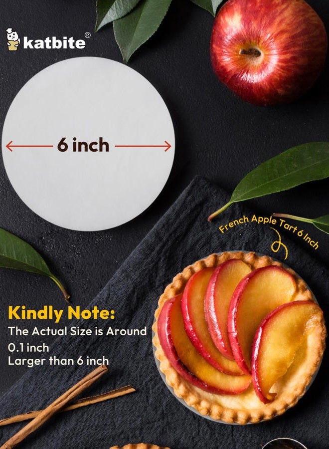 Katbite 400Pcs 6 Inch Parchment Paper Rounds, Round Parchment Paper for Cake Baking, Patty Separating, Tortilla Wrapping(2 Pack of 200Pcs) - Image 4
