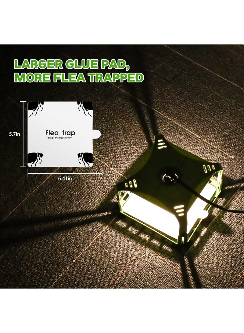 SOLARAE Electric Flea Traps for Inside Your Home (2 Packs), Retractable Flea Light Trap w/Sticky Flea Trap Refill, Ultimate Flea Fighting Solution - Image 2