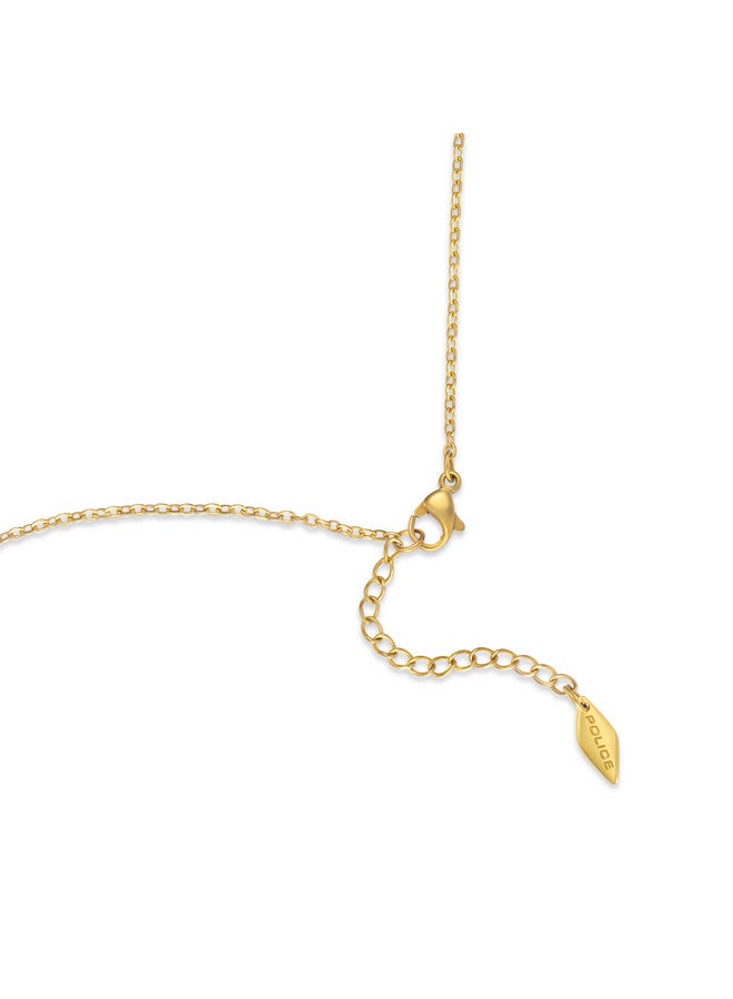 بوليس قلادة كيمانا ذهبية بقلادة فراشة لؤلؤ أبيض للنساء - Image 3