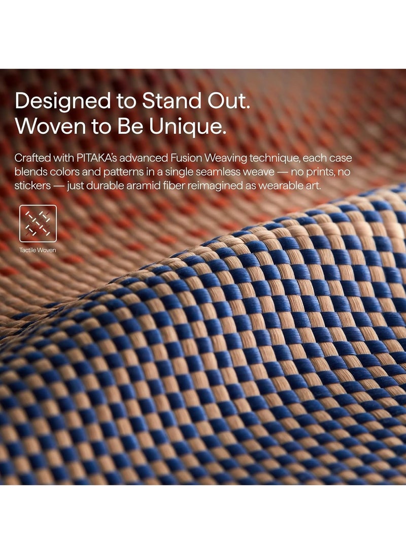 PITAKA حافظة بيتاكا لجهاز آيفون 17 برو ماكس 6.9" مع زر التحكم في الكاميرا، متوافقة مع ماغسيف، حافظة فائقة النحافة مع شعور بدون حافظة، مصنوعة من ألياف الأراميد 1500D، غروب الشمس - Image 4