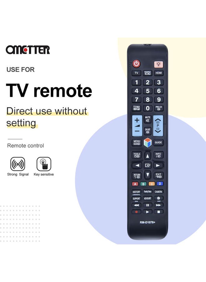OMETTER RM-D1078+ Universal LCD Replacement Simplicity for Samsung Smart TV Remote Control