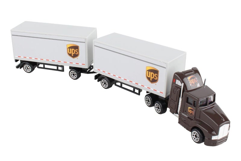 Daron UPS Die Cast Tractor with 2 Trailers - Image 1