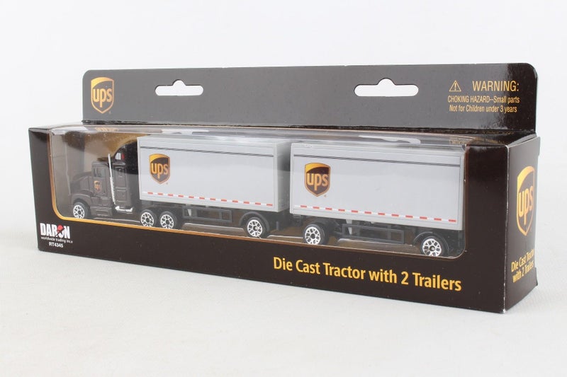 Daron UPS Die Cast Tractor with 2 Trailers - Image 5