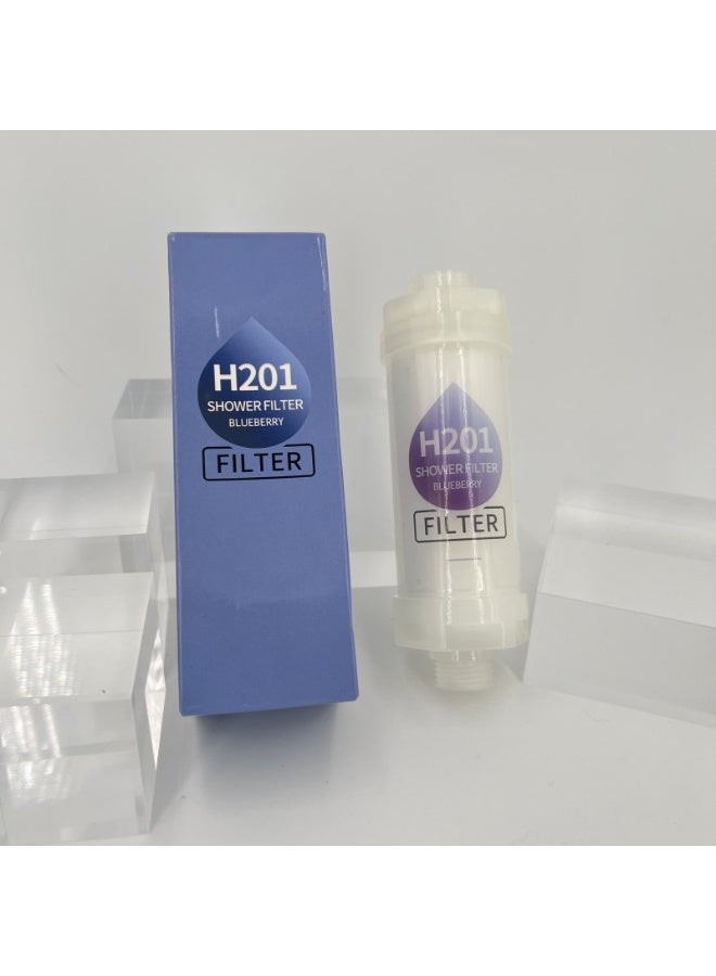 H201 4pcs Vitamin C Shower Filter, Shower Head Filter to Remove Chlorofluoride Deposits, Water Purifier with Beads, Helps Relieve Dry Skin and Hair Loss, Easy to Install (Lavender+Rose+Blueberry+Milk) - Image 2