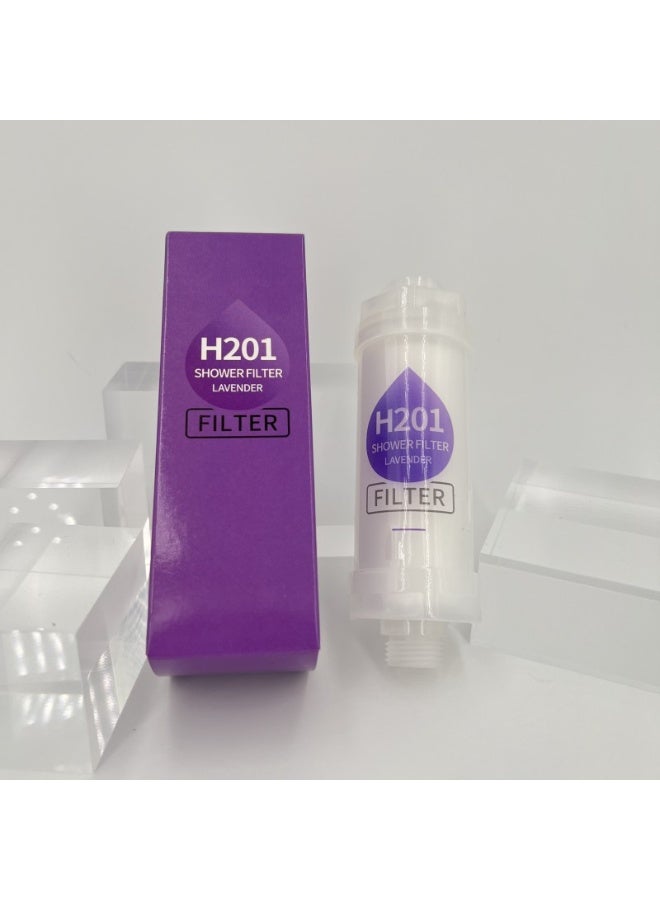 H201 4pcs Vitamin C Shower Filter, Shower Head Filter to Remove Chlorofluoride Deposits, Water Purifier with Beads, Helps Relieve Dry Skin and Hair Loss, Easy to Install (Lavender+Rose+Blueberry+Milk) - Image 4