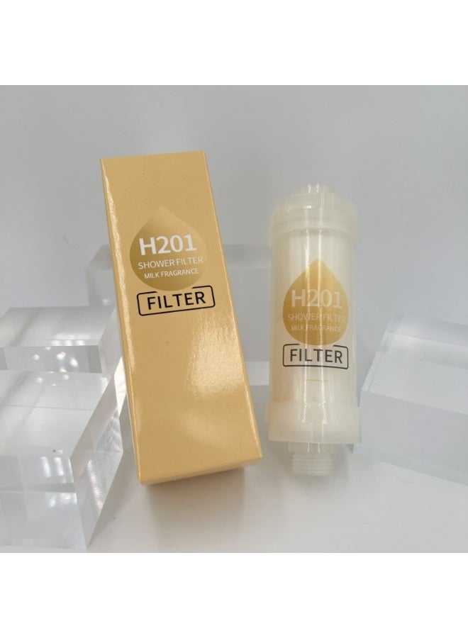 H201 4pcs Vitamin C Shower Filter, Shower Head Filter to Remove Chlorofluoride Deposits, Water Purifier with Beads, Helps Relieve Dry Skin and Hair Loss, Easy to Install (Lavender+Rose+Blueberry+Milk) - Image 5