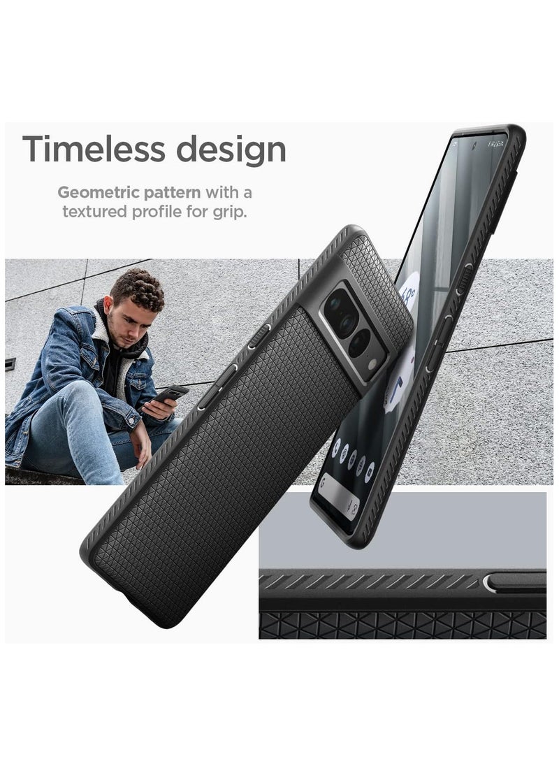 Spigen - Spigen Liquid Air Armor Case Designed for Google Pixel 7 Pro (2022) - Matte Black - Image 1