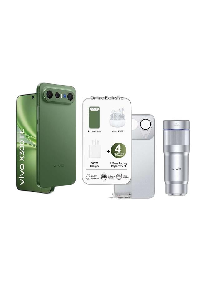 vivo X300 FE 5G Dual SIM Green 12GB RAM 512GB With Exclusive vivo Air Buds 3 And 24 Months Warranty + 1 Year Screen Replacement - Middle East Version & X300 FE Telephoto Extender Lens Kit Bundle - Image 1