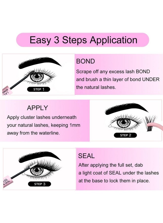 LAUBESS Lash Bond and Seal for Eyelash Extensions Cluster Lash Glue Long Lasting Eyelash Glue Waterproof DIY Lash Extension Glue Individual Lash Glue - Image 4