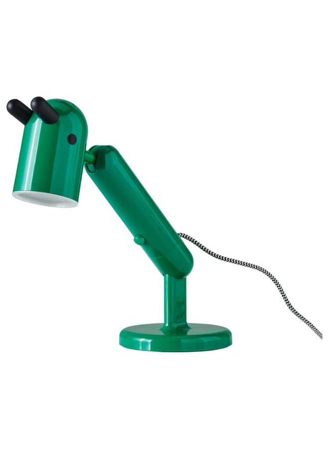 Adjustable LED Desk Work Lamp with Flexible Arm & Shade, Warm White Light for Reading & Crafts - Green - Image 1