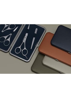 Suvorna Premium Beard & Mustache Scissors Set/Kit With Beard Scissors For Men - Grooming Scissors Men/Facial Hair Scissors/Nose Scissors - Eyebrow Scissors - Slant Tweezers (4 Pcs Green)  - Image 5