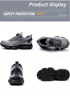 Verci Unisex Professional Steel Toe Puncture Proof Work Boots Comfy Non Slip Cushioned Shock Absorption Safety Shoes Men's Outdoor Footwear (44 EUR)  - Image 3