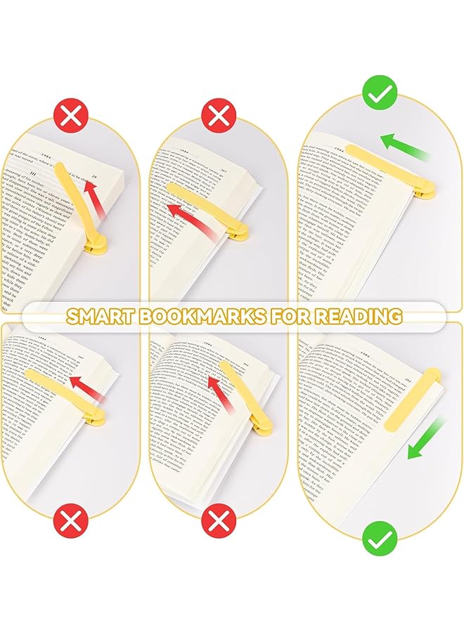 إيروريكس علامات مرجعية أوتوماتيكية من السيليكون علامات مرجعية من السيليكون للقراءة للنساء والرجال والأطفال وعشاق الكتب مشبك علامة مرجعية فريد للقراءة لمحبي قراءة الكتب إكسسوارات الكتب 3 قطع - Image 4