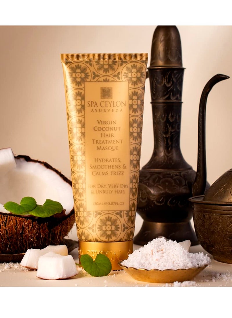 spa ceylon SPA CEYLON Virgin Coconut Hair Treatment Masque | Deep Conditioning | Hair Repair | 100% Vegan & Vegetarian | Best for Dry, Very Dry & Unruly Hair  - Image 2
