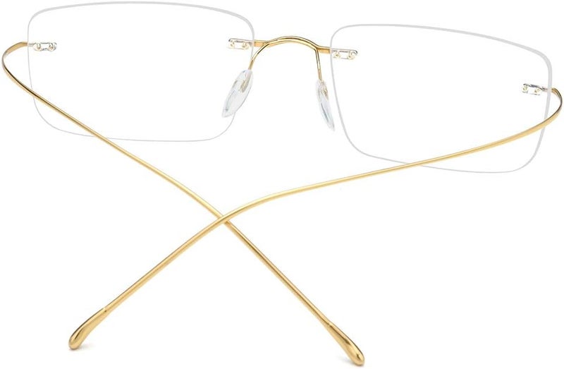 FONEX Titanium Glasses Frame,Rimless Frameless Optical Eyewear Eyeglasses for Men and Women F85634 - Image 5