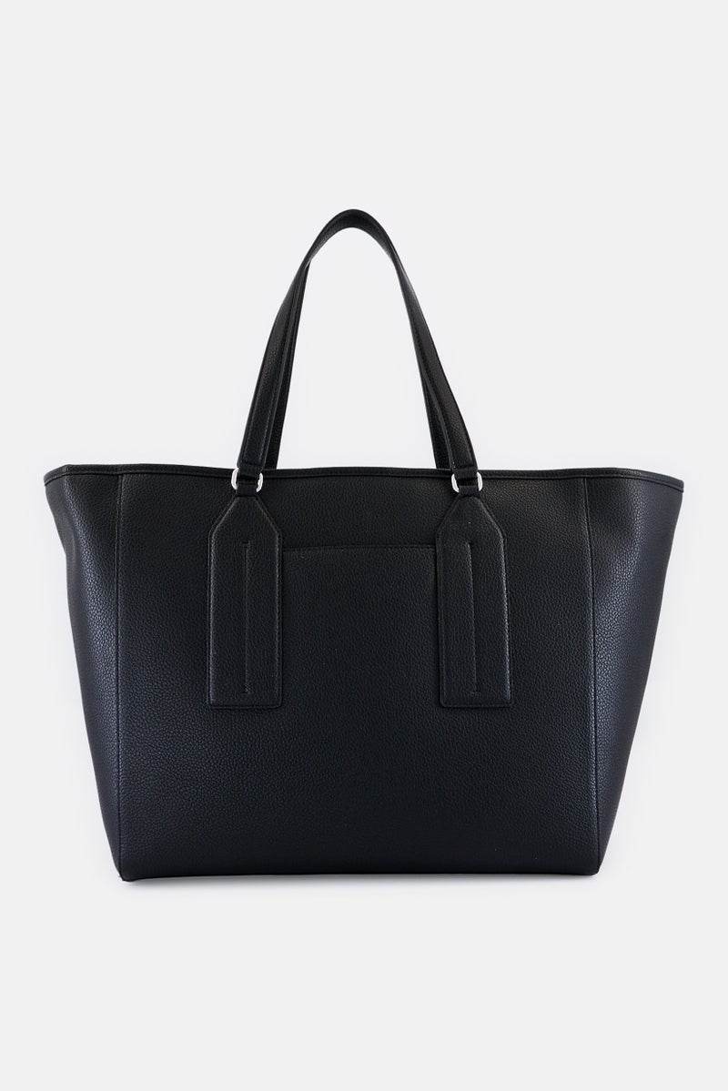 DKNY Women Hardware Logo Tote Bag With Pouch, Black - Image 3