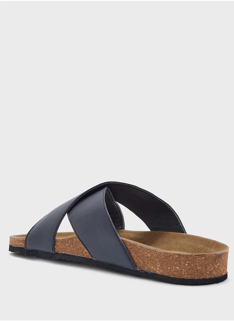 Robert Wood Arch Support Cross Strap Sandals