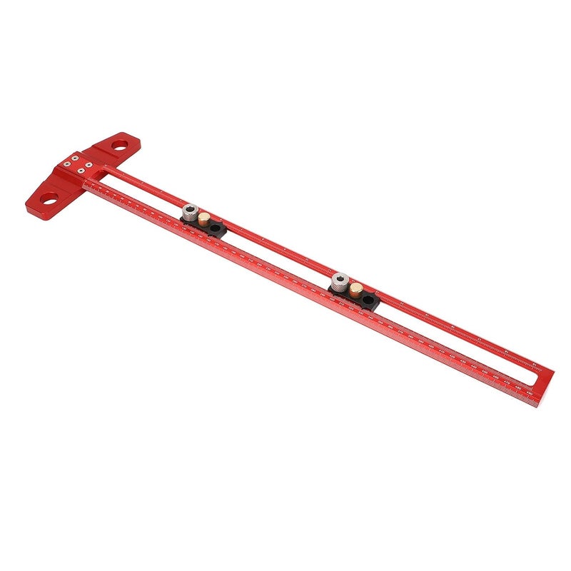 مسطرة قياس وتخطيط من سبائك الألومنيوم لأعمال النجارة مع مربع T وأكمام حفر - Image 1